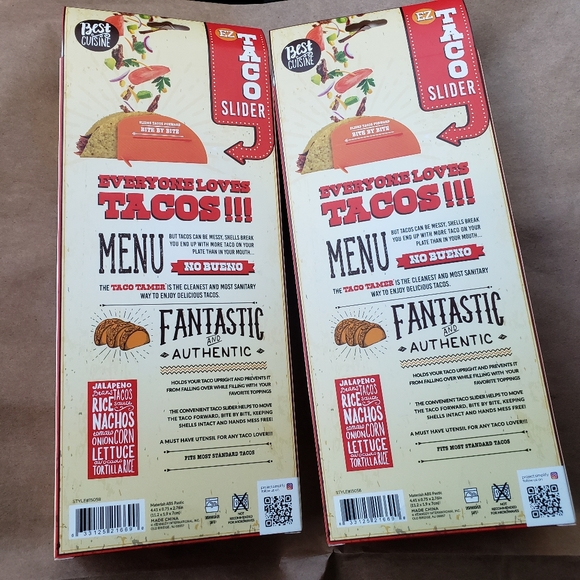 The Taco Tamer 8 Pack EZ Taco Lettuce Wrap Slider Server Holder Stand Orange - Picture 5 of 9